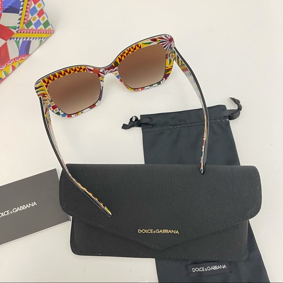 Dolce and Gabbana 54mm Gradient Butterfly Sunglasses Havana / Brown Gradient - Picture 6 of 15